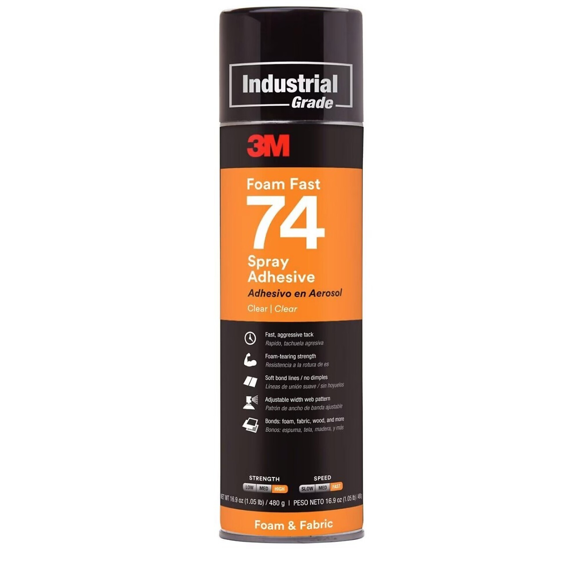 3M, Spray Adhesive FoamFast 74 24 oz, Model# MMM2120050045